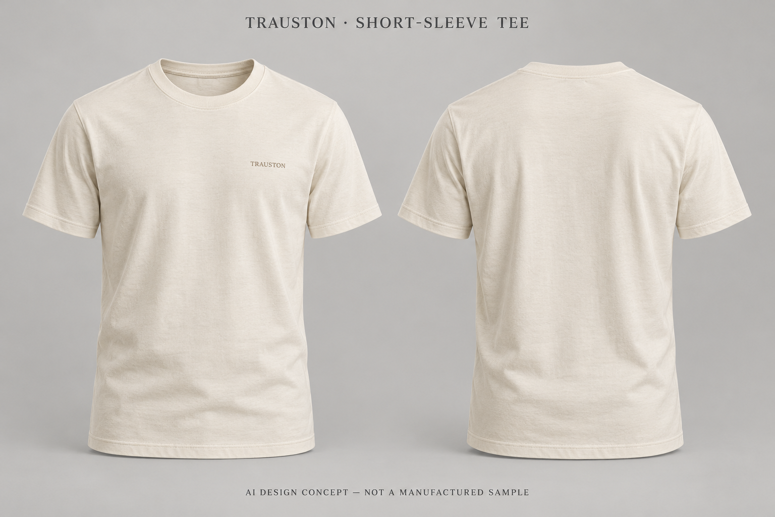 Foundation / Ivory tee visual concept. Not a manufactured sample.
